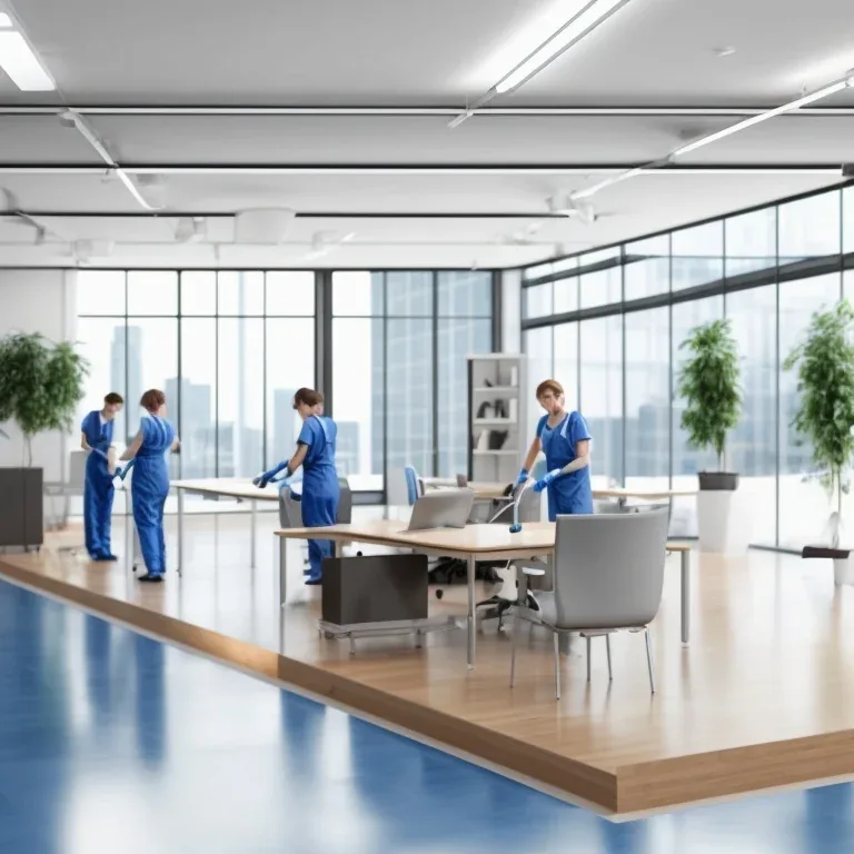Equipo profesional de limpieza de oficinas AseoTopOfi